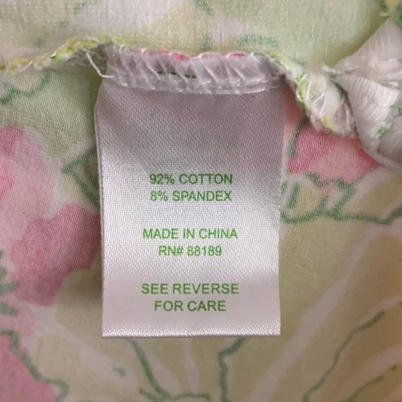 Lilly Pulitzer Joy Tunic “Limeade Floaters” Seahorse Pink Green Top Small - Picture 4 of 6